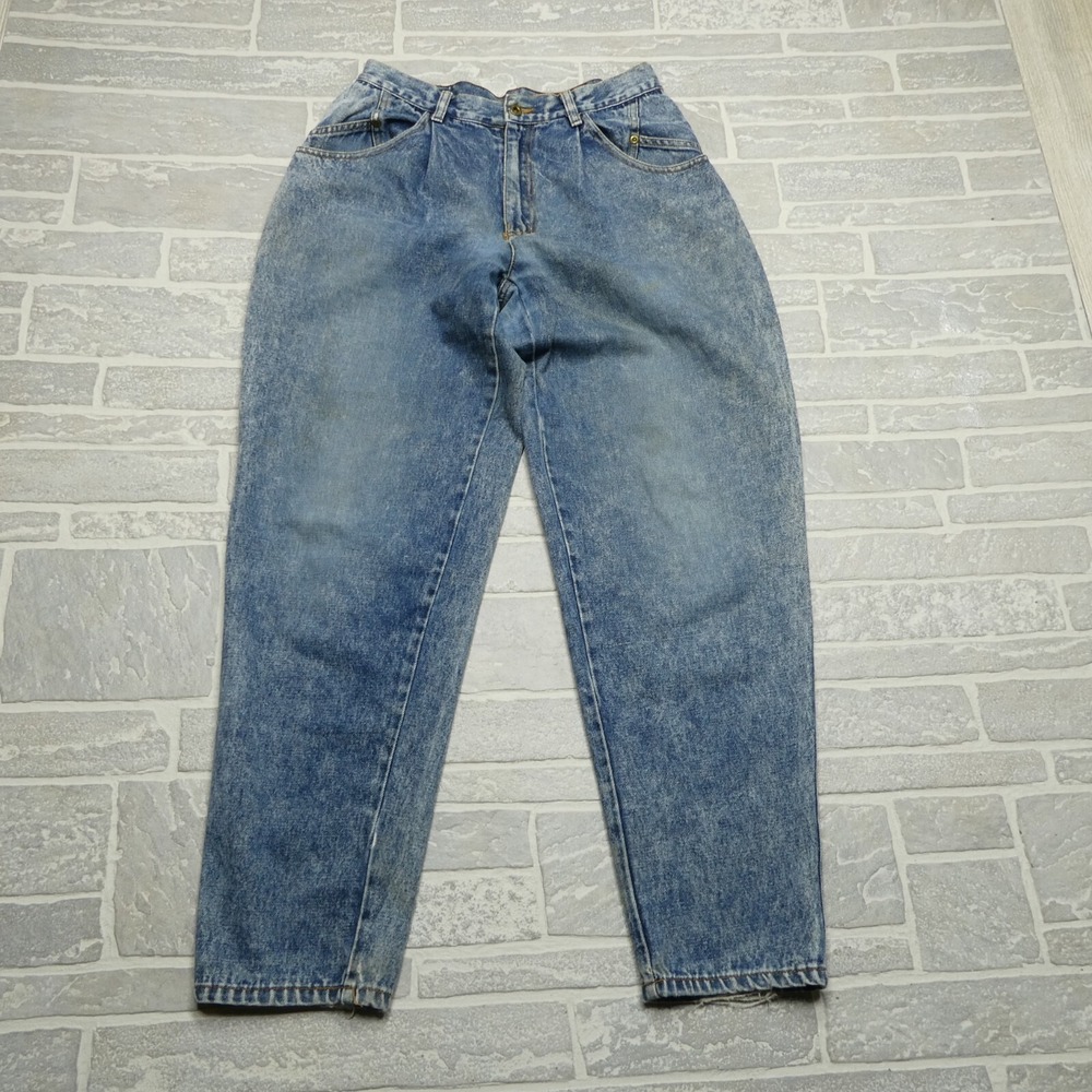 VINTAGE XstatX Jeans Womens 31x32‎ High Blue Denim Tapered Leg 80s MOM